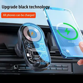 15 Вата Автомобилното Безжично Зарядно Устройство Автоматично За Определяне на Индукционный Притежателя на Телефона За iPhone 14 13 12 Samsung Автомобилна Бързо Зареждане на St E5W4