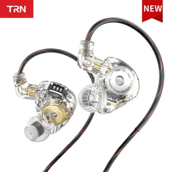 Слушалки TRN MT1 MAX с динамично движеща сила на две магнити с ключове настройки, отключающими слушалки, HI-FI, ново записване