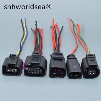shhworldsea 2,3,4,6,8 Пинов Конектор за Свързване на Електрически окабеляването За VW Audi A4 A6 A8 и Q5 Q7 2004-2009 1J0973702