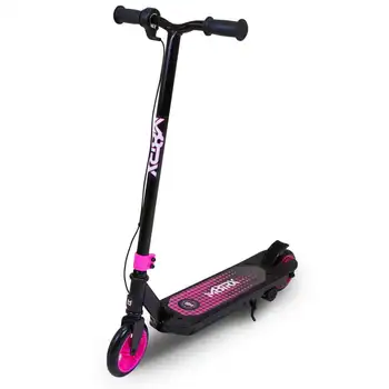 Розово електрически скутер 12 за деца на възраст от 6 до 12 години, електрически скутер със скорост 8 мили в час