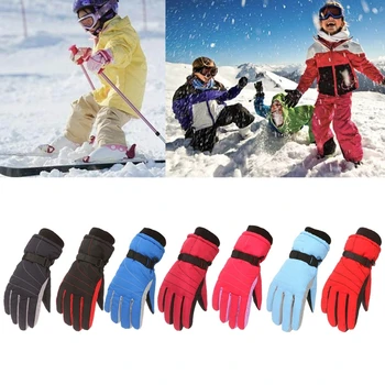 Детски ръкавици за ски и колоездене, дебели топли ръкавици, непромокаеми ръкавици за каране на сноуборд