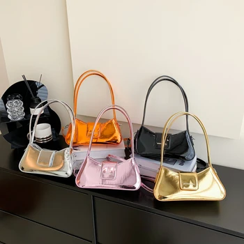 2023 дамски чанти с високо качество, уникален дизайн, обикновен дамски официални, блестяща повърхност, елегантност, чанти, изкуствена кожа, универсални, готино момиче
