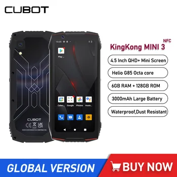 Cubot KingKong MINI 3 Водоустойчив Силни Смартфони Восьмиядерный 6 + GB 128 GB 4,5 Инча 3000 mah 20-Мегапикселова Камера, 4G Малък Мобилен Телефон NFC