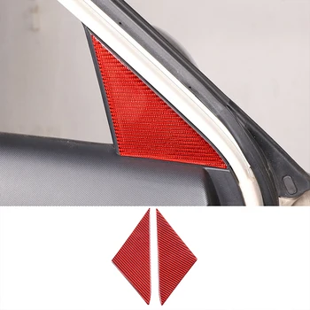 За 2009-2013 Kia Soul AM мека вътрешна автомобилна стойка от въглеродни влакна, триъгълен стикер на панела, аксесоари за декориране на интериор на автомобил