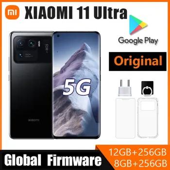 Xiaomi Mi 11 Ултра Смартфон Snapdragon 888 Восьмиядерный 5G Мобилен Телефон 5000 mah Батерия 50 Mp Камера 6,81 