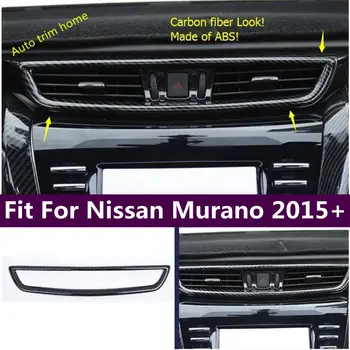 Централна панел уреди, Климатик, изход ac отдушник декоративна рамка Капак завърши подходящ за Nissan Murano 2015-2018 аксесоари