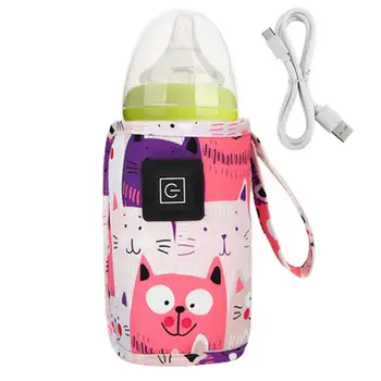 USB-нагревател за бебешки шишета с трехскоростной регулиране на температурата, USB устройство за подгряване на мляко, изолиран джоб за поддържане на температура за