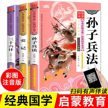Цветна карта на Изводите на Изкуството на войната 36 стратегии на Сун Дзъ и учениците 123456-ти клас Шицзи Автентични книги