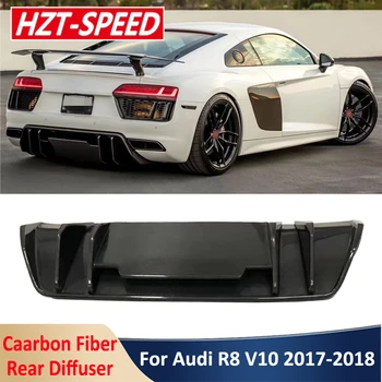 R8 Истински Въглеродни Влакна Материал На Задната Броня Лопата Дифузор Модификация На Автомобила Бодикит За Audi R8 V10 2017-2018