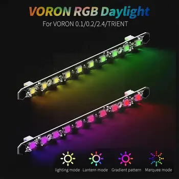1 бр. RGB светлинни ленти 158 мм/270 мм за Voron 2,4 0,1 3D принтер лампа дневна светлина бар W3P6