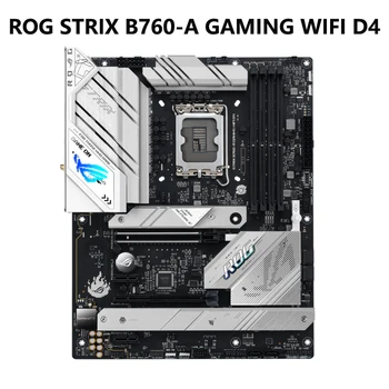 ASUS ROG STRIX B760 за игри на дънната платка на WIFI D4 за процесора на Intel, честотна лента PCIe 5,0 за видео карти, WiFi 6E USB3.2 ГЕНЕРАЛ 2X2