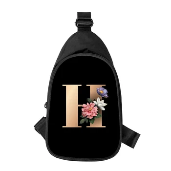 Индивидуално Изкуство писмо цвете 3D Нова Мъжки Нагрудная Чанта През Рамо По Диагонал Дамска Чанта за През Рамото на Съпруга Училищна Поясная чанта Мъжки нагрудная чанта