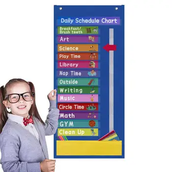 Дневен график джобен график График на занятията с 31 карта 131 джоб График планиране на образование за училище, офис у дома