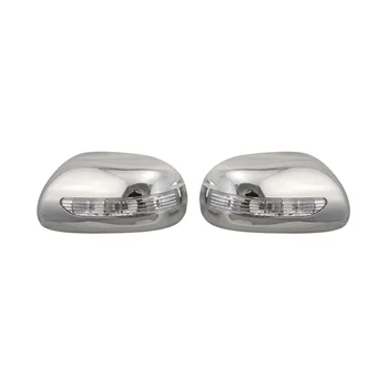 2 опаковки 2009-2013 за автомобили Хромирани странични led светлини, тампон върху огледалото за обратно виждане