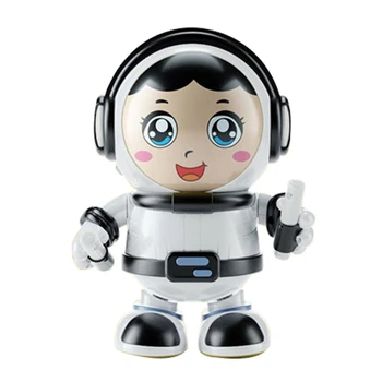 Електронна играчка Танц на робота Електрическа играчка робот домашен любимец музикално поющее осветление E65D
