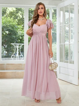 Луксозно розово топката вечерна рокля: Секси вечерна рокля на принцеса с отворен гръб, хавлия на пода, вечерна рокля