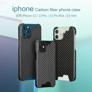 Нов телефон от естествен арамидни влакна, изработени от въглеродни влакна за iPhone 13 Pro Max, калъф, изработени от въглеродни влакна за iPhone 13 Mini/Pro 13