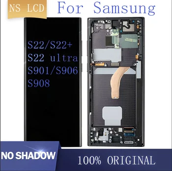 Galaxy с Рамка Мобилен Дисплей, Дигитайзер С Докосване на Екрана В Събирането на LCD-Дисплей За Samsung s22p s22u s22 S901 S906 S908