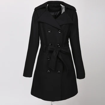 дамско палто, вълнена, черно, дрехи, дизайн на градска среда, възраждане на класическата мода, ретро, уличен рок, дамски дълги палта в стил steampunk, тренч в американски стил