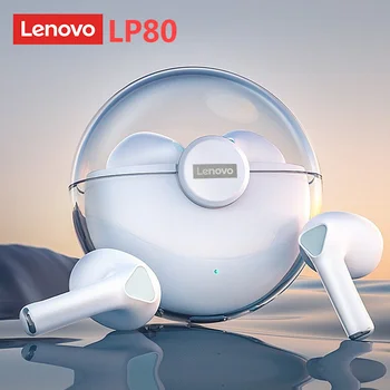 Безжични слушалки Lenovo LP80 TWS с шумопотискане, двоен микрофон, Bluetooth слушалки, спортни слушалки с ниска латентност, геймър