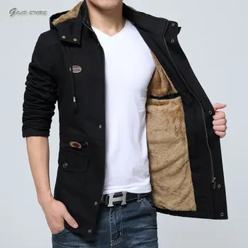 Свободен ден за ден есенно-зимния мъжки тренч, модни ветроупорен якета са с качулка, джобове с цип, якета мъжки M-5Xl, градинска облекло