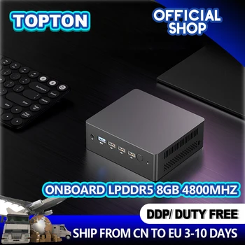 Topton Най-евтините мини-компютър на 12-то поколение Intel в n100 с Четырехъядерным процесор на борда LPDDR5 8 GB 4800 Mhz Мини Джобен компютър AX WiFi6 с Bluetooth5.2