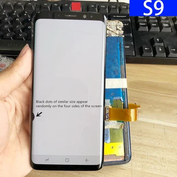 Оригинален AMOLED С Малки Точки на LCD-дисплей За Samsung Galaxy S9 G960 G960F Дисплей + Смяна на Рамката Дигитайзер едно Докосване на екрана В Събирането на