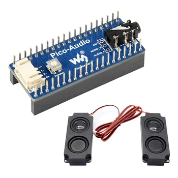 Модул разширение на звука Raspberry Pi Pico с широк диапазон на честотата на семплиране на звука, изходен сигнал за слушалки и тонколони Raspberry Pi Pico