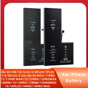 Батерия за iPhone 11, 12, 1314, 4S, 6S, 6, 7, 8 Plus, X, SE, SE2, XR, XS, 5, Mini Pro Max, 100% Нов, Реален капацитет, Инструменти
