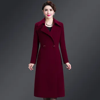 2023 Зимно дамско палто, вълнена с дълъг ръкав, ежедневни вълнени смеси, женски винтажное палто, однотонное елегантна покривка палта, връхни дрехи R534