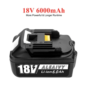 100% оригинална Акумулаторна Батерия BL1860 18V 6000mAh li-ion за Makita 18v Батерия BL1840 BL1850 BL1860B LXT400 + Зарядно устройство