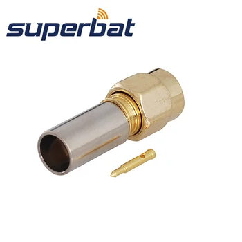 Superbat 10 бр., SMA запресоване радиочестотни коаксиален конектор за кабел RG59 LMR200