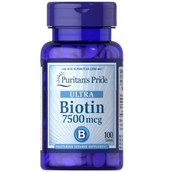 1 бутилка таблетки биотин спомага за по-здравословен и бърз растеж на косата, запазва кожата здрава, намаляват нивата на холестерола и подобрява имунитета