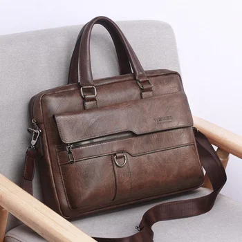 2023 Нова марка мъжка чанта-портфейл, модерна чанта през рамо, мъжки офис чанти от изкуствена кожа отделно качество, чанта за лаптоп 14 инча