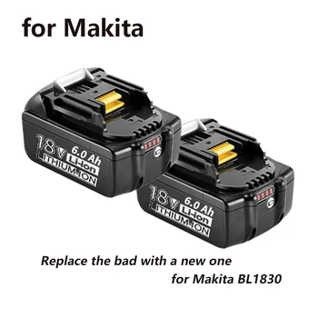 За 18v Makita Батерия 6000 mah Акумулаторна Мощност Инструменти Батерия с LED Литиево-йонна батерия Подмяна на LXT BL1860B BL1860 BL1850