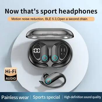 Слушалки, 1 чифт, полезен led дигитален дисплей 40 ма, автоматично сдвояване, Bluetooth-съвместими слушалки 5.3 за ежедневна употреба