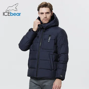 ICEbear 2023, ново зимно палто, дебело и топло мъжко зимно яке, ветрозащитная парк, ежедневни къси модни укороченная парк MWD22832I