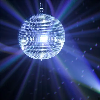 Диско топка Thrisdar, окачен на сребърна топка, празничен коледен орнамент, който отразява огледално кълбо, вечерни, сватбени танцов клуб, декор на сцена