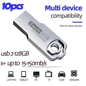 Нови 10 бр. Мини-Устройството 4 GB Креативен Флаш памет 16 Г Високоскоростен USB Флаш памет от 64 GB Карта Безплатно Лого Подарък USB устройство