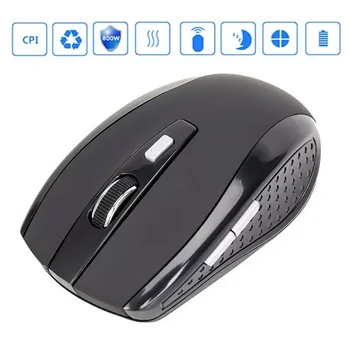 Безжична оптична мишка с USB приемник, 6 бутон на компютърната игрална мишката, геймерские на мишката, за КОМПЮТЪР, мишка за лаптоп