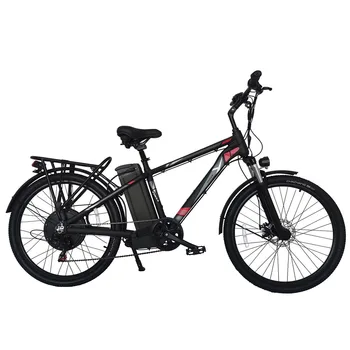 електрически велосипеди 48, велосипеди за възрастни с моторно задвижване, предни и задни двухдисковые спирачки, литиева батерия за един човек
