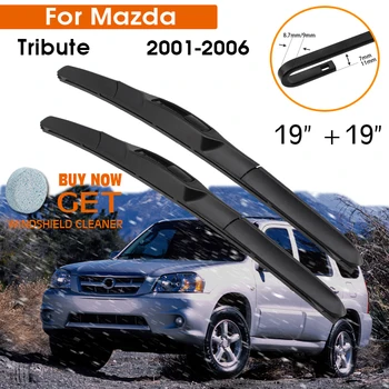 Четка за Чистачки за Кола За Mazda Tribute 2001-2006 Предното Стъкло Гумена Пълнеж от Силиконова Чистачка на Предното Стъкло 19 