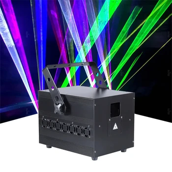 Професионален звук 5 W 10 W 15 W RGB dmx анимационен лазерен проектор с 3D сценичното ефект лазерен светлинен проектор