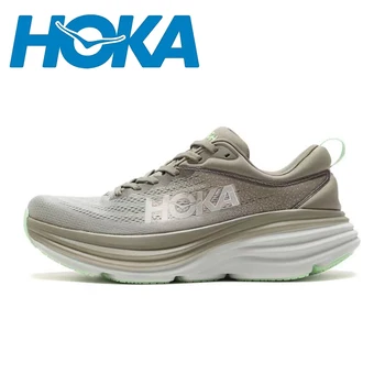 HOKA Bondi 8 Дамски спортни маратонки за бягане, дишаща устойчива на плъзгане амортизирующая обувки за пътни бягане, мъжки спортни обувки, маратонки за отдих