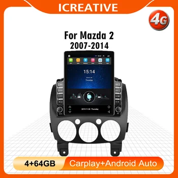 За Mazda 2 2007-2014 4G Android Carplay Главното Устройство 9,7