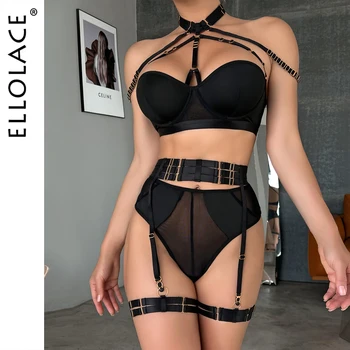 Ellolace Изискано модно бельо, секси екзотични дрехи, бельо от 4 теми, сутиен, повдигащ без семки, без цензура, луксозни интимни комплекти колани