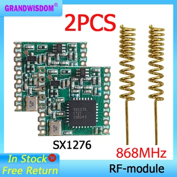 2 елемента 868 Mhz изключително ниска мощност RF Suzan модул SX1276 чип за комуникация от разстояние Приемник ИН Предавател SPI ИН + 2 елемента антена