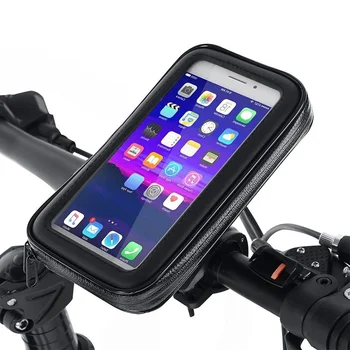 Велосипедна чанта велосипедна рамка на Предната горна тръба на волана чанта за мобилен телефон Водоустойчив титуляр за телефон със сензорен екран на Велосипедни аксесоари