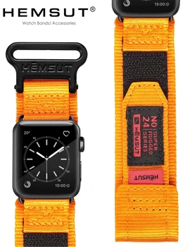 Хем за каишка За Apple Watch 38 41 42 45 мм Спортни Найлонови Каишки за ръчни часовници Ultra 49 ММ Mini Band 4 Iwatch 7 5 6 Se 2 3