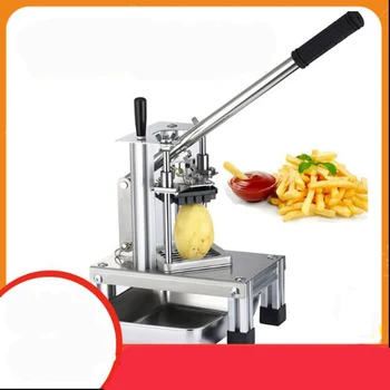 Ръчна машина за нарязване на краставици, моркови и картофи от неръждаема стомана, картофелерезка за пържени картофи